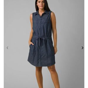 Prana Sunrise Peak dress deep denim size medium